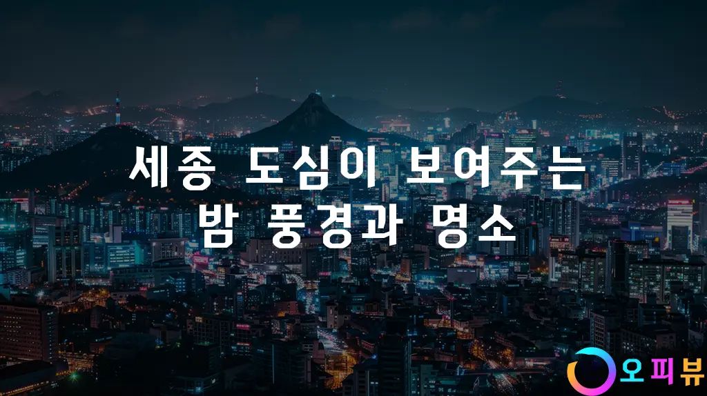 세종 도심이 보여주는 밤 풍경과 명소